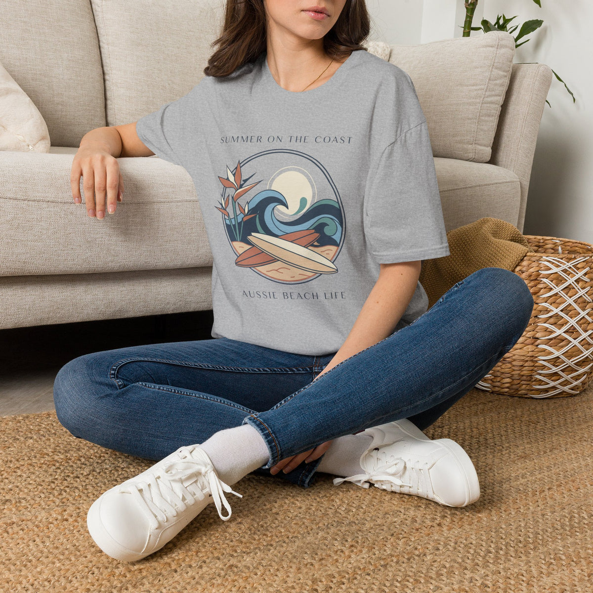 Summer on the Coast T-Shirt — Coastal Wave Surf Graphic Tee