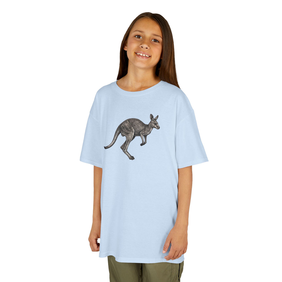 Kids Tee — Hand-Drawn Kangaroo Graphic T-Shirt