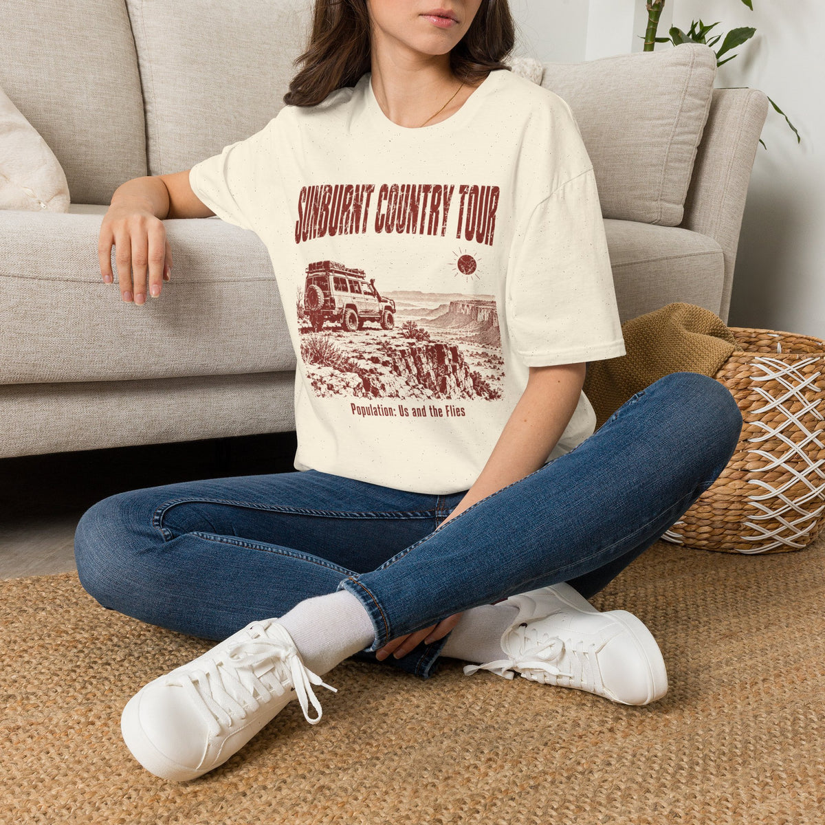 Sunburnt Country 4x4 Tour T-Shirt — Vintage Outback Adventure Graphic