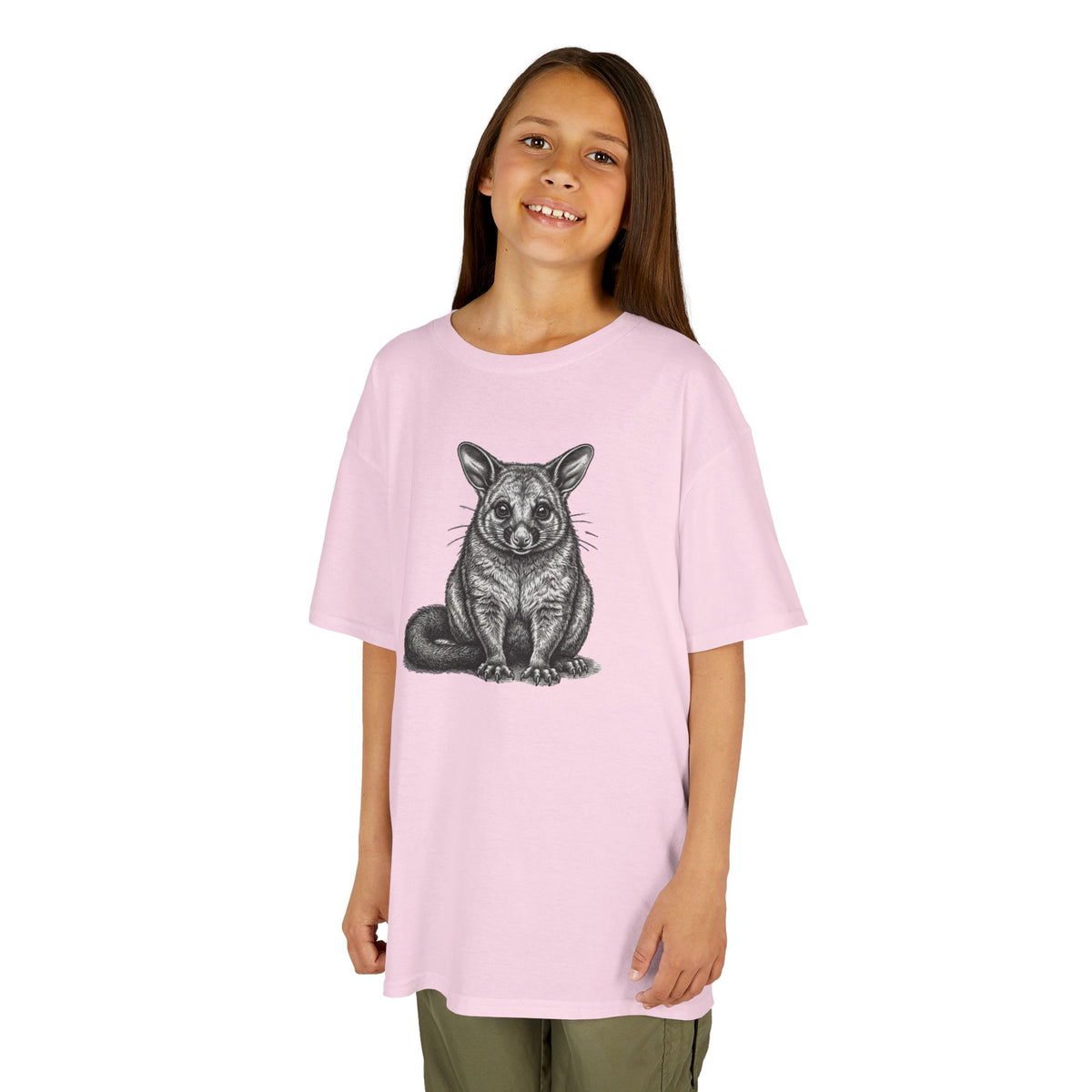 Kids Tee — Hand-Drawn Brushtail Possum Graphic T-Shirt