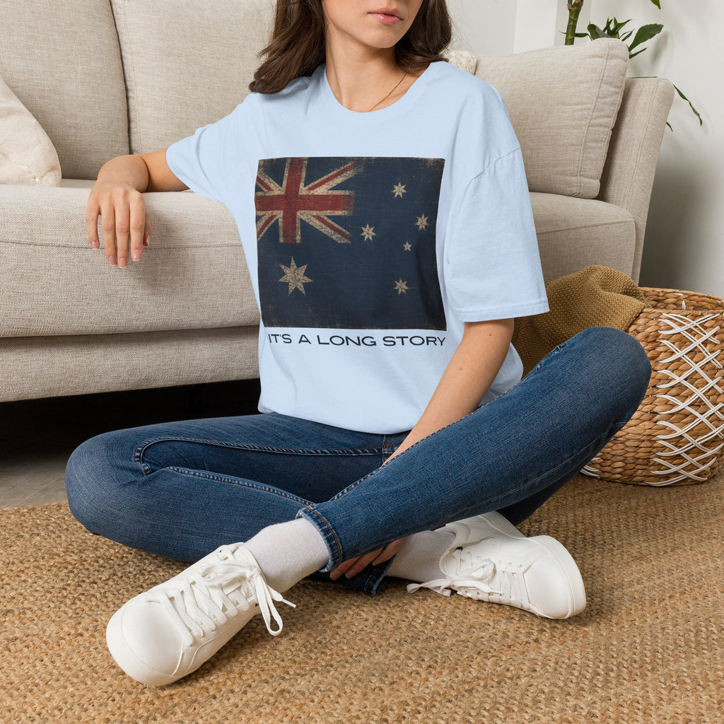 Vintage Australian Flag T-Shirt – It's A Long Story Graphic