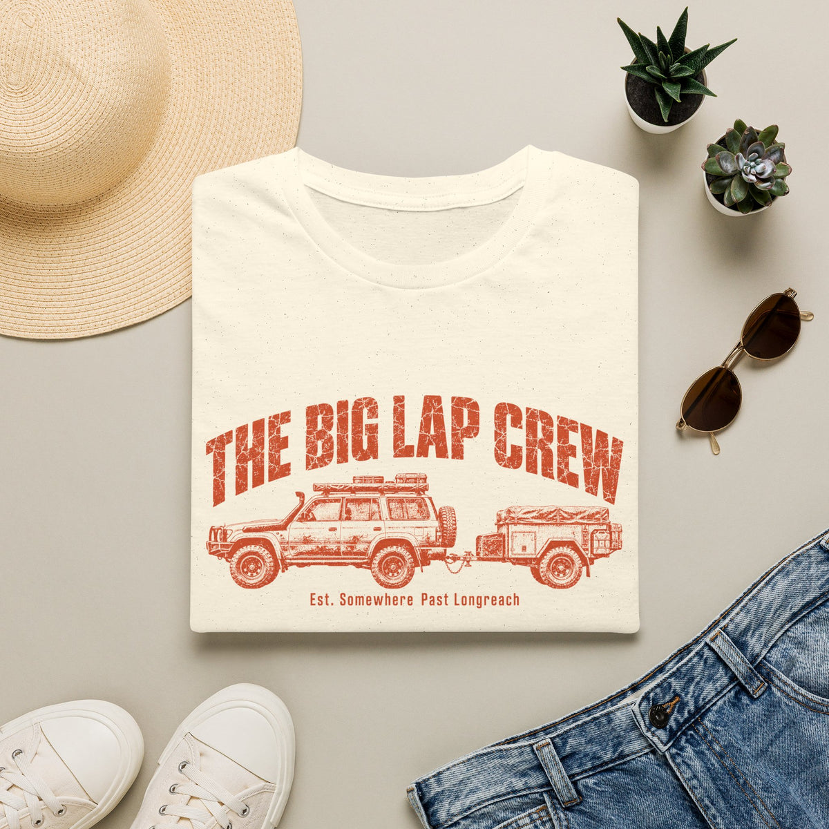 The Big Lap Crew T-Shirt — Vintage 4x4 Overland Adventure Tee
